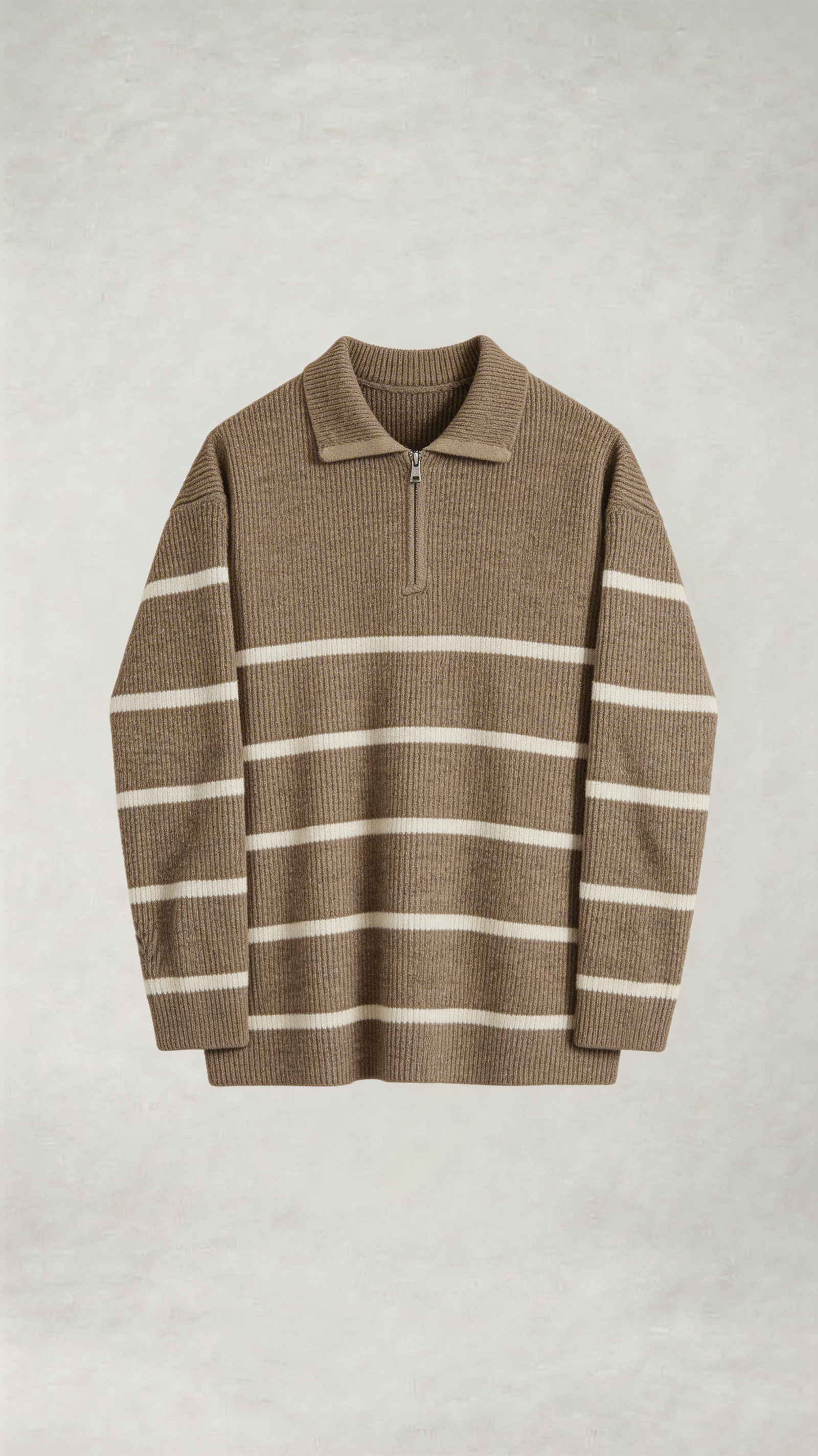 PULL RAYÉ DEMI-ZIP